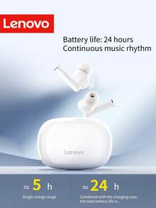 Lenovo Novos Fones de Ouvido Sem Fio 2025, Fones de Ouvido TWS, Fones de Ouvido Intra-Auriculares, Vida Útil da Bateria Super Longa, Corrida e Esportes, Cancelamento de Ruído de Chamada, Compacto e Portátil, Adequado como Presente de Feriado