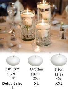 50/30/20/10/1pc Floating Candle Scented Candle Floating Balloon Wedding Decoration Candle, Suitable For Hotel Candle, Float Wax, Float Wax, Tea Wax, Wedding Romantic Candle, Round Table Centerpiece Candle Gifts Birthday Graduation - Multicolor - View 10