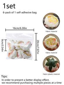 6pcs/Set 16x20cm Peony Flower Wall Decor, Suitable As Bridal Gift, Engagement Wedding Party, Birthday Party, Family Gathering Decoration, As Well As Thanksgiving And Christmas Holiday Party DIY Decor (Multiple Colors Available) - Multicolor - View 2