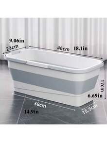 Găleată dreptunghiulară pliabilă portabilă de mare capacitate, pliabilă cu mâner dublu îngroșat, găleată universală multifuncțională pentru depozitarea apei, potrivită pentru curățarea bucătăriei, economisind spațiu de depozitare, impermeabilă și rezistentă la uzură, poate conține apă, pete de ulei, sedimente, poate fi folosită ca găleată de depozitare, rezervor de apă, găleată de curățare, coș de depozitare, bazin pentru animale de companie, potrivită pentru camping, picnic, depozitare și organizare, ștergerea apei și curățarea.