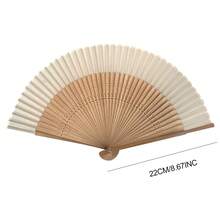 1pc Women's Chinese Style Bamboo Folding Fan - Elegant Short Handle Hanfu Dance Fan For Qipao Show, Traditional Performances, Vintage Home Decor