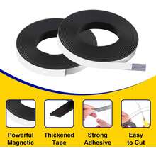 2 卷 39.4 英寸超强磁带 - 易于切割并粘贴在冰箱、白板等上，带有高粘性橡胶条，是办公室、教学、家居装饰配件的优质选择 | 耐用橡胶磁性贴纸，磁带