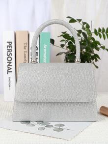 Women Formal Glitter Flap Tote Tote Evening Bag Party Mini Square Bag Prom Bag Temperament Evening Bags, Evening Bags For Birthday, Halloween, Christmas, Cocktail Prom, Party