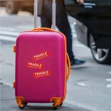 150pcs/Roll Fragile Warning Stickers, Rectangular "FRAGILE" Handle With Care, Do Not Crush, Do Not Drop, PVC Self-Adhesive Roll Label