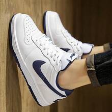 Nike Men's 2026 New Big Logo Skateboard Shoes, Casual Sports Sneakers, Low-Top White Shoes 355152-140 - White - View 9