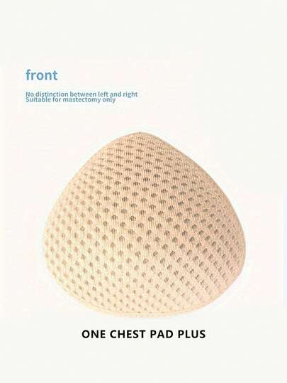 1 miếng độn ngực nhẹ, thoáng khí dành cho phụ nữ sau phẫu thuật cắt bỏ vú, miếng độn ngực hình tam giác không chứa silicon, miếng lót áo ngực bằng polyester có thể giặt được, phụ kiện áo ngực thoải mái để mặc hàng ngày.