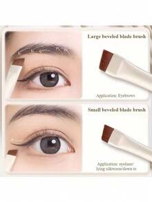 SHEIN X Milania 4pcs/7pcs/9pcs Eyeshadow Brush Smudge Eye Makeup Sleeper Silkworm Blade Detail Eyeliner Brush Complete Makeup Tools Makeup Brush Set Brush