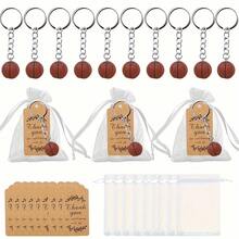 15/30pcs Simulation Creative Basketball Keychain Set, Fan Souvenir Event Gift Keychain, Sports Themed Party Gift, Backpack Decoration Accessories Christmas