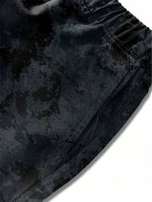 1条装青少年男孩迷彩户外运动休闲工装裤 - 黑色 - 查看 5