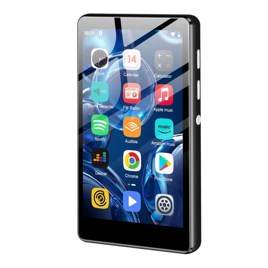 80GB MP3 播放器，带蓝牙和 WiFi，SWOFY 音乐播放器，带 Spotify，音乐，M503Pro 4.0 英寸触摸屏安卓 MP4 儿童 MP3 播放器，带 Libby、Audible、Spotify Kids、FM 收音机 - Type C - 查看 1