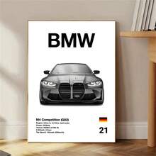 1 tấm áp phích xe hơi Đức BMW không khung kiểu dáng thẩm mỹ Bộ siêu xe sang trọng M8 M4 R8 RS6 Tranh vải bố treo tường trang trí nhà để xe Quà tặng - Nhiều màu - Xem 7