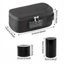 3-Piece Storage Bag Set With 4-Layer Metal Grinder, Airtight Jar & Odor-Proof Bags – Ideal For Home & Outdoor Organization