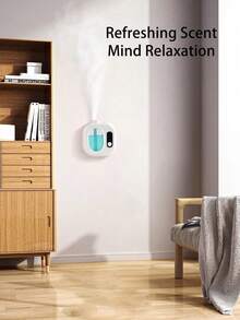 AOYI Small Aroma Essential Oil Diffuser Bathroom Bedroom Wall-Mounted Automatic Sprayer Air Freshener Home Office Hotel Portable Aromatherapy Machine Deodorant Perfume Device Living Room College Dorm Gifts Birthday Christmas Halloween New Year Easter Graduation Travel Vacation