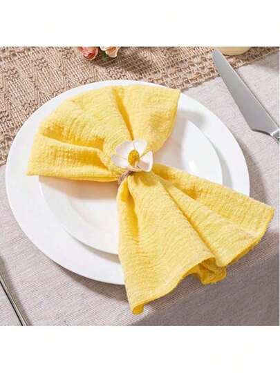 1pc/6pcs/10pcs/30pcs Cloth Napkins, Linen Summer Dinner Fabric Napkins Bulk, Washable, Suitable For Wedding, Party, Baby Shower, Bridal, Birthday