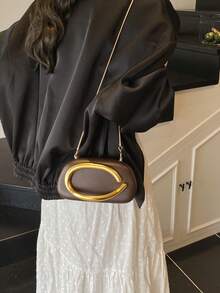 Bolso de embrague de decoración de metal vintage, nuevo bolso de novia burdeos para fiesta de boda, bolso bandolera cruzado con cadena para mujeres y adolescentes, perfecto para oficina, universidad, trabajo, negocios, viajes, salidas, fiestas, bodas, bailes de graduación, cenas