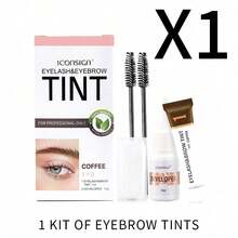 二合一眉胶睫毛提拉染色眉毛染色套装，半永久专业防水眉毛套装，DIY，旅行必备，情人节礼物，价格实惠，旅行化妆刷，女士礼物，化妆师，专业全套化妆工具 - 咖啡 - 查看 4