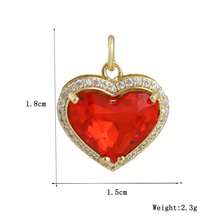 1pc Fashionable Cubic Zirconia Heart Shaped Pendant, Suitable For DIY Bracelet, Necklace, Earrings, Jewelry Accessories For Women, Engagement, Holidays