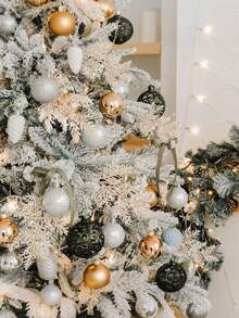 10pcs Artificial Christmas Tree Ornaments, Faux Cedar Leaves, Suitable For Home Decor, Wreaths Christmas Decorations Room Decor