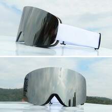 Gafas de esquí con doble lente antivaho, gafas protectoras para esquí y snowboard de invierno para uso en exteriores, modelo talla grande reciente 2025