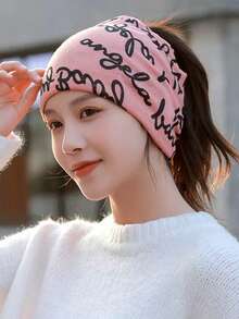 多功能颈部保暖器、女士冬季围脖、双面围巾、扭纹头带、拉法帽 - 彩色 - 查看 14