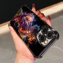 Funda de teléfono Anime Devil Fruit Pirate Straw Hat Boy Graffiti O-Ones para iPhone 17 Air 16 16e 15 14 13 12 Mini 11 Pro Max X XR XSMAX 8 7 e Plus, marco electrochapado, cubierta trasera transparente anti-caída, lujo de dibujos animados de alta gama anti-caída - Colores mixtos - Ver 6