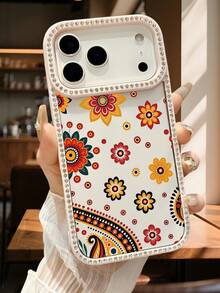 Boho-Blumen-Handyhülle,  Muster, ästhetische, lebendige Schutzhülle, stilvolles Modeaccessoire, kompatibel mit iPhone 17promax/17pro/17/iPhone Air/16promax/16pro/16plus/16/15promax/15pro/15plus/15/14promax/14pro/14plus/14/13promax/13pro/13/12promax/12pro/12/11promax/11 - Transparenz(clear) - Übersicht 7