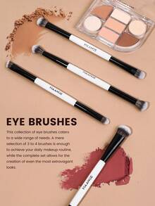 MAANGE 3/10Pcs Professional Facial Double-Ended Makeup Brush Set,With Makeup Bag,Bevel&Taper Foundation Brush Contour Brush Blush Brush Powder Brush Eyeshadow Brush Concealer Brush Highlight Brush Smudge Brush,Makeup Tools With Soft Fiber For Easy To Carrying,Set For Travel,Gift For Women&Girls