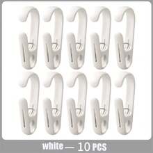 10 pièces Crochets de rangement multifonctions pour cuisine et salle de bain, pinces à rideaux avec crochets de suspension