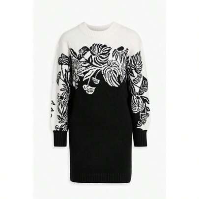 FARM Rio Intarsia-Knit Mini Dress |