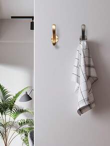 Podwójny, wytrzymały wieszak na ubrania, wieszak na ubrania do przechowywania na drzwiach, wieszak na klucze do parasola, wieszak na ręczniki i szlafroki do łazienki i sypialni, odpowiedni do przechowywania przedmiotów w łazience i kuchni - Wielokolorowe - Zobacz 9