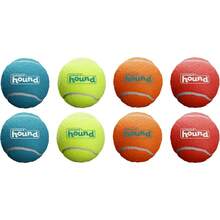Outward Hound Squeaker Ballz 4-Pack Tennis Ball Dog Toys With Squeaker, Interactive Fetch Play For Pets Under 50 Lbs, Training Balls For Indoor & Outdoor Exercise, Medium, 2.5-Inch - 多聲響球 - 查看 2