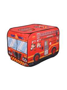 Zestaw prezentowy na imprezę: Namiot samochodowy i wóz strażacki, Namiot samochodowy dla dzieci do zabawy w pomieszczeniach i na zewnątrz, Namiot rozkładany, nie wymaga montażu, Składany namiot dla chłopców i dziewczynek, Idealny prezent na Boże Narodzenie, Święto Dziękczynienia, Halloween, zabawki dla dzieci, imprezy bożonarodzeniowe i akcesoria imprezowe