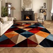 Una alfombra de área, recientemente actualizada a una especificación de alta densidad de 950g/m², presenta un diseño de textura de terciopelo denso que mejora significativamente la comodidad bajo los pies. Cuenta con propiedades resistentes al desvanecimiento y a la abrasión, con partículas antideslizantes reforzadas en la parte inferior para mejorar el agarre y garantizar la estabilidad sin desplazamiento. Alfombra de cocina para decoración navideña - Multicolor - Ver 14