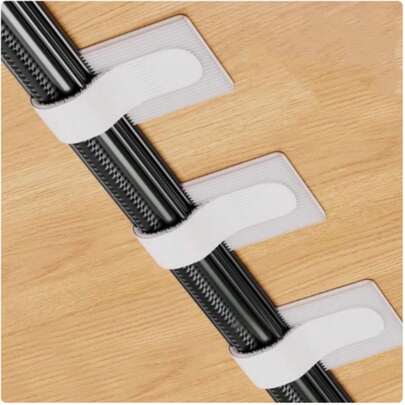 20个/10个装 [白色] 线缆管理盒、线缆整理器、线缆夹、办公桌配件、简约多功能线缆整理夹、可重复使用（适用于电工）、魔术扎带、电脑线缆扎带、桌面线缆管理系统