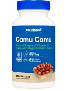 Nutricost Camu Camu 1000mg, 120 Capsule - CCOF Certified Made With Organic, Non-GMO And Gluten Free | Superfruit Supplement, Lab Tested, High Purity, Premium Quality - 其他 - 查看 6
