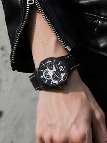 2pcs/Set Men's Fashion Watch And Wallet Combo, Suitable For Men, Perfect Holiday Gift