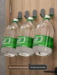 5pcs Strong Adhesive Hooks, No Drilling Needed, Stainless Steel Wall Hanger For Kitchen, Bathroom, Bedroom, Towel, Coat, Keys, Bags