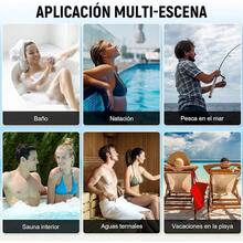 Poncho Microfibra Natacion, Bata para Natacion Secado Rápido y Cómodo, Bata de Baño con Capucha, Poncho de Toalla para Cambiarse para Mujeres y Hombres en Playa, Surf y Natación (Rosa) - Negro - Ver 10