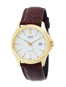 Casio Women's Wrist Watch, Dress Series, Fashion Minimalist Casual Business Analog Quartz, Date Display, Water Resistant, Genuine Leather Strap, Korean/Japanese Style, White Dial, Model MTP-1183Q-7A - White - View 4