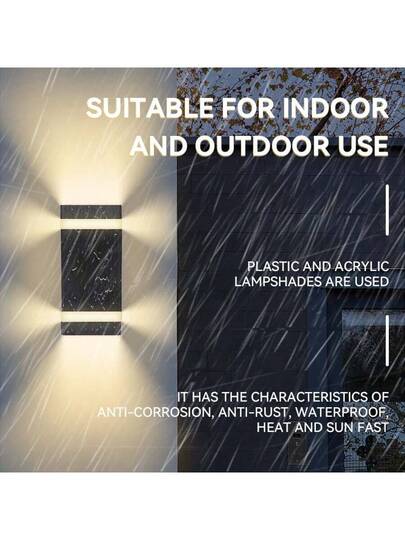 CANMEIJIA 1PC Acrylic Outdoor Waterproof Wand Lamp IP65, Door Lamp, Including E27 Bulb, Bulb Replaceable, Square/Round Lighting, Garden ation, In Gardens/Corridors/Stairs/Streets/Balconies view 5