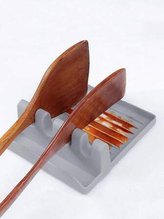 1개 주방 주걱 랙, 수프 스푼 패드, 젓가락, 냄비 덮개 보관 패드, 가정용 다기능 벽걸이 형 보관 랙