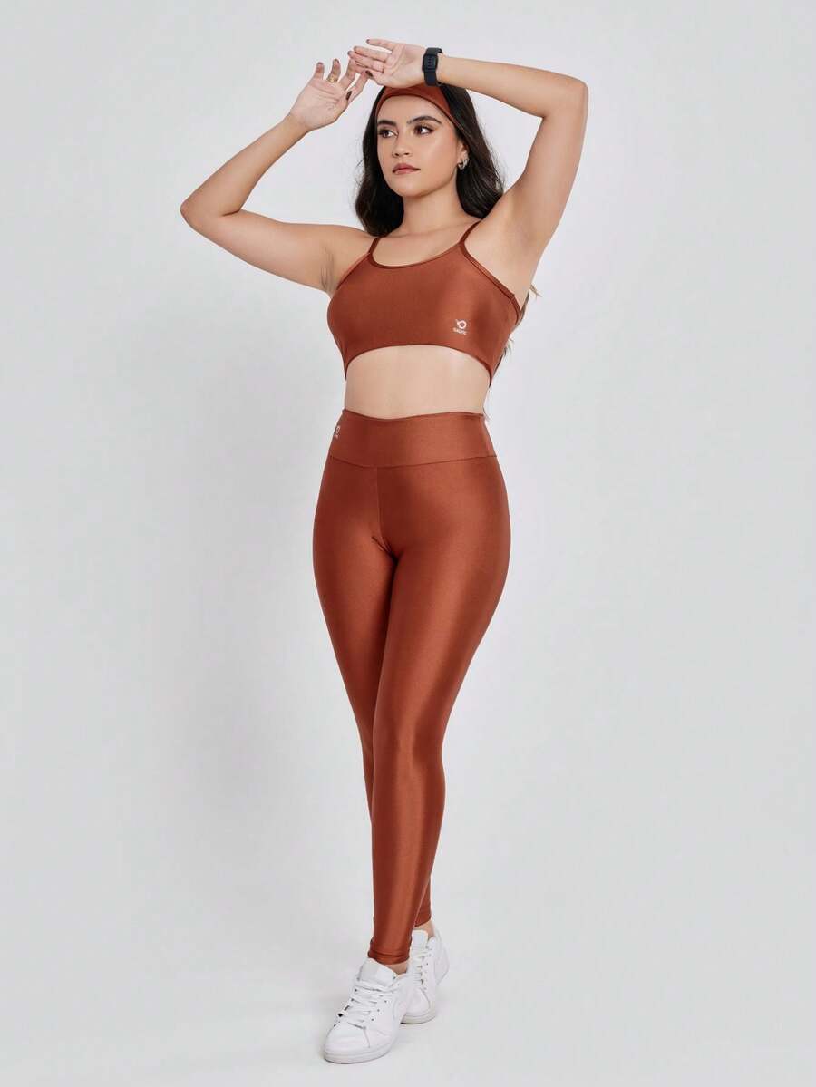 Shiny Set (Pants + Top With Pads) 10946/10949 - 鏽棕色 - 查看 1