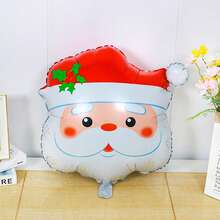 2/4 buc Baloane folie de Crăciun cu cap de ren și Moș Crăciun, Baloane cu pălărie de Moș Crăciun cu ren și fulg de zăpadă, Potrivite pentru decorarea Crăciunului, Ajunul Crăciunului, Anul Nou, Petrecere de ziua de naștere, Decorațiuni pentru reuniuni de familie, Recuzită foto