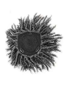 Men's Short Synthetic Fiber Braided Wig, Afro Bobcut, Black-Brown Crochet Braided Wig, Multi-Layer Breathable Faux Dreadlock Wig, For Everyday Wear - Multicolor - View 14