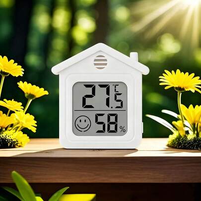 2 piezas Mini Termómetro Digital Compacto Pequeño para Casa, Sensor de Temperatura y Humedad Interior/Exterior con Pantalla LCD y Respaldo Magnético, Interruptor °F/°C y Botón Encendido/Apagado, Adecuado para el Hogar, Habitación de Adolescentes, Guardería, Oficina, Invernadero, Sótano, Coche