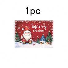 1 set/1 pièce/4 pièces/6 pièces Vaisselle avec motif de lutin et sapin de Noël, vaisselle thermoprotectrice, vaisselle en polyester lavable en machine, vaisselle de protection, décoration centrale, décoration quotidienne pour le salon familial, convient pour la décoration de rassemblement de groupe