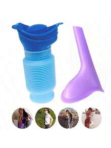 1/2PCS Portable Reusable Folding Travel Urinal, Folding Retractable Car Urinal, Field Standing Urinal For All Ages, Outdoor Emergency, Foldable And Easy To Carry, Travel Necessities
