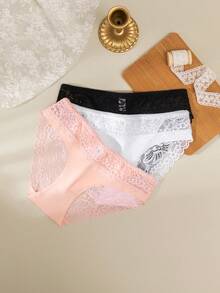 6 Stücke/Pack Damen Sexy Spitze Transparente atmungsaktive nahtlose Höschen