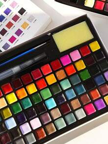 [漫画插画工具] 半干固体水彩颜料 24/48/72 色，专为人物绘画，无需混合即可使用，适合美术生的动漫手绘水彩套装。 - 彩色 - 查看 5