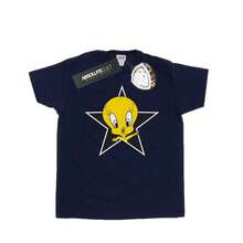 Womens/Ladies Tweety Pie Star Cotton Boyfriend TShirt (Navy Blue) - Blue - View 2